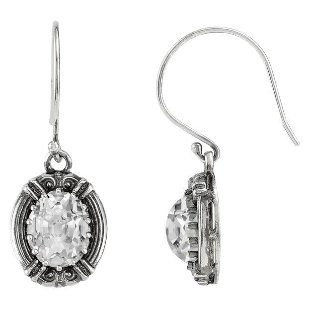 echter oval diamant 6Karat ohrring Vorderansicht