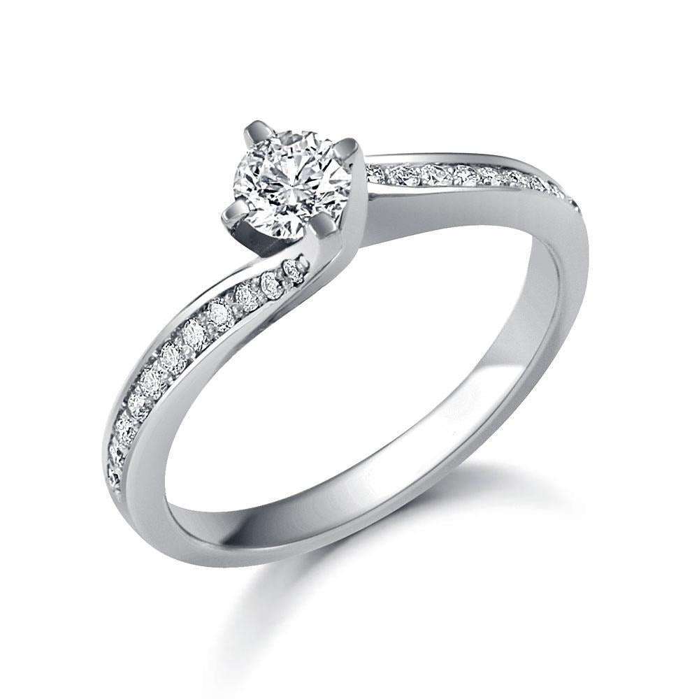 Weißgold Runder Brillantform 2.60 Karat Echt Aus der Erde Abgebauter Natürlicher Diamant Jubiläumsring
