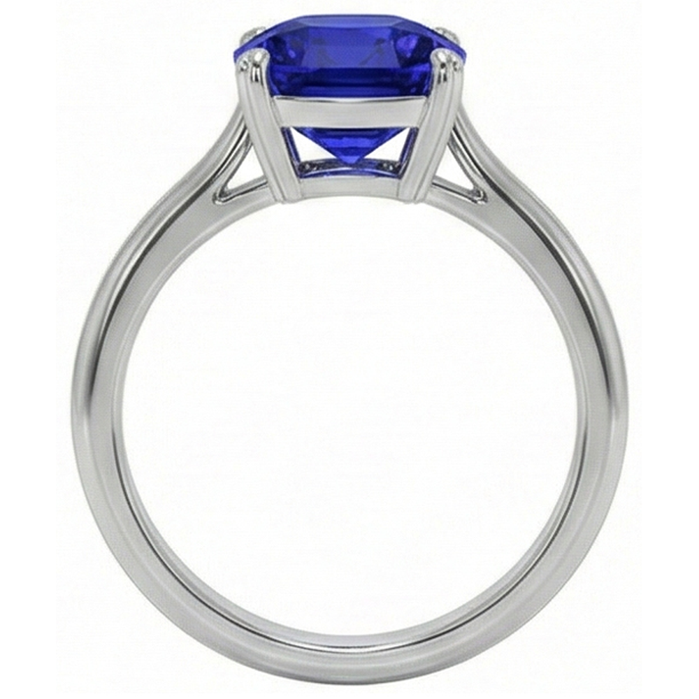 echter cushion diamant 2.25Karat ring auf Weiß