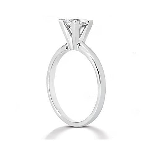 Weißgold-Solitärring mit Natürliche Aus der Erde Abgebauter Natürlicher Diamanten im Prinzessin-Schliff 2,51 ct.