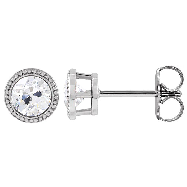 Erdgewonnener Edler Diamant Ohrringe – Frontansicht