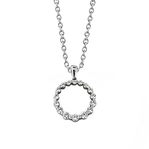 Wunderschöne 2.00 Karat Echt Diamanten Halskette Anhänger Weißgold 14K