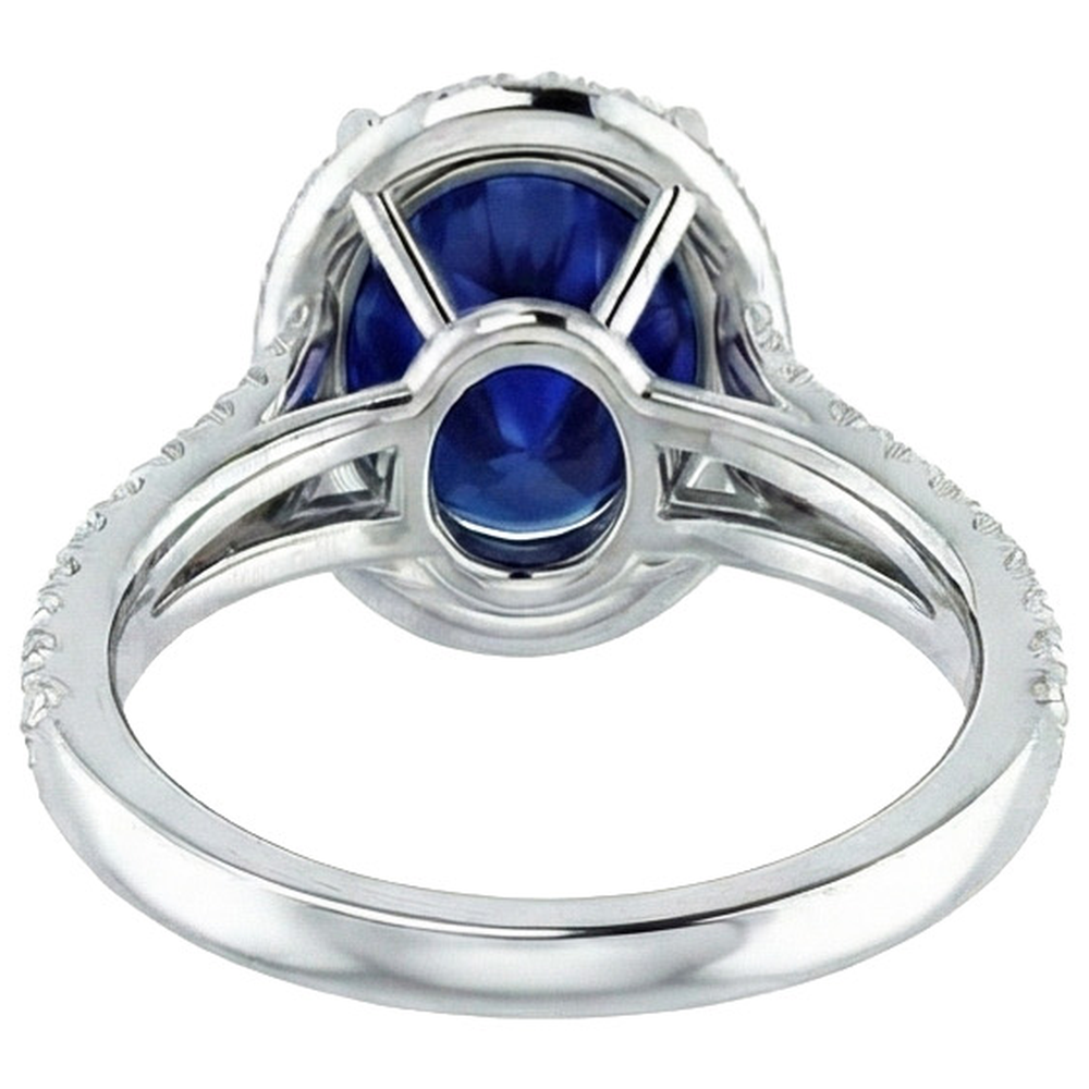 Wunderschöner 12 Ct Saphir-Aus der Erde Abgebauter Natürlicher Diamantring