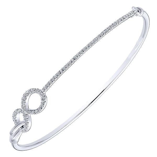 Wunderschöner Rund Schliff 3,25 Karat Echt Diamanten Armreif Weißgold 14K
