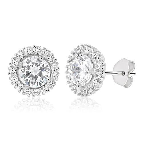 Wunderschöner runder Brillantschliff 2,8 Karat Echt Diamant Ohrstecker