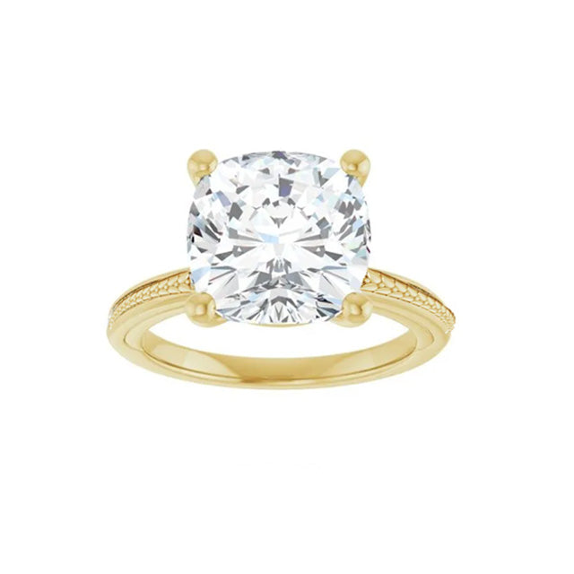 Erdgewonnener Diamant Solitär-Ring – Frontansicht
