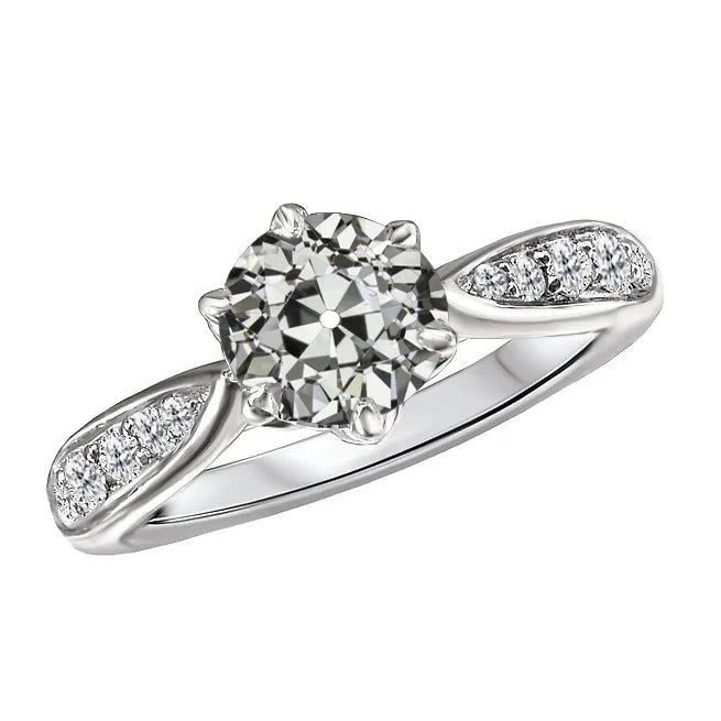 echter round diamant 3.50Karat ring Vorderansicht