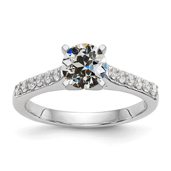 alter Bergmann Echt Diamant Verlobungsring 4 Krappen Set Schmuck 2.75 Karat Gold