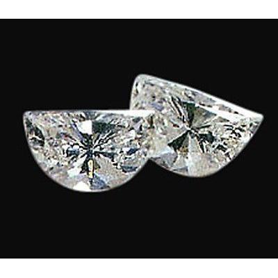 Paar lose, natürliche, aus der Erde gewonnene Halbmond-Diamanten, 1,50 Karat F VS1, je 0,75 Karat