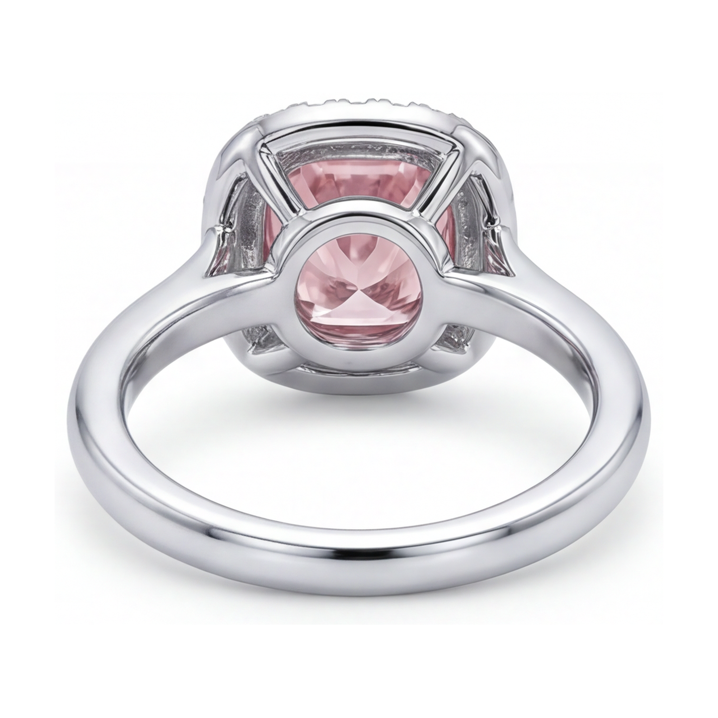 Verlobungsring mit rosa Diamant, 1,21 Karat Kissenschliff