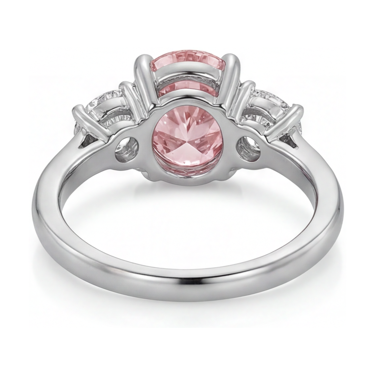 Verlobungsring mit rosa Diamant, 2,7 Karat, oval