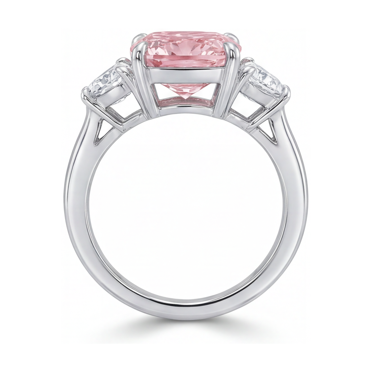 Rosa Diamantring 5,2 Karat Kissenschliff
