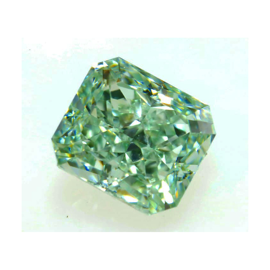 Grüner verbesserter natürlicher Radiant-Schliff loser Diamant 4 Karat