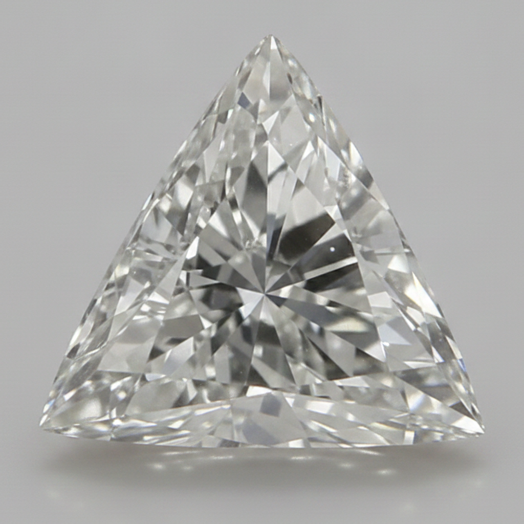 Funkelnder 8 Karat loser Diamant, natürlich, Dreieck, Trilliant, H VS1, aus der Erde gewonnen