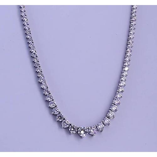 14.65 karat runder diamant damenhalskette weißgold 14k