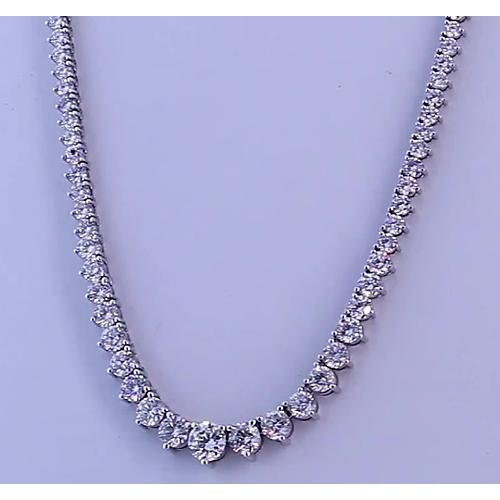 14.65 karat runder diamant damenhalskette weißgold 14k