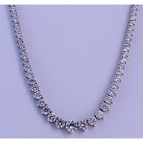 14.65 karat runder diamant damenhalskette weißgold 14k