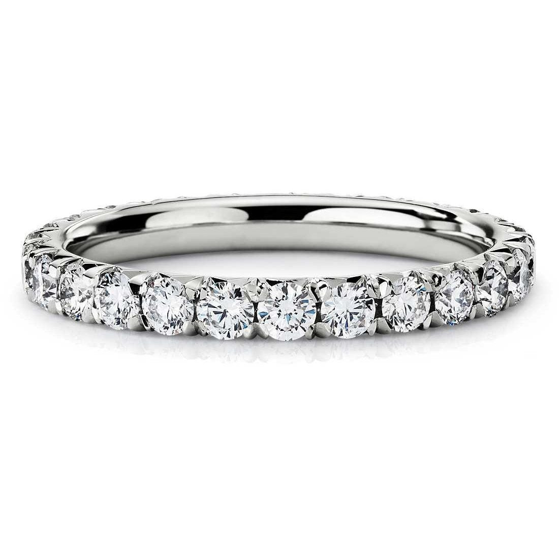2,40 ct runder diamant ehering 14k weißgold