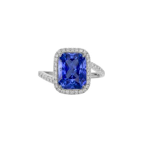 3 Karat Halo Blue Saphir Verlobungsring Tension Style Pave Diamant - harrychadent.de