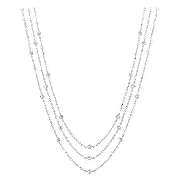 3-reihige Diamant-Halskette1