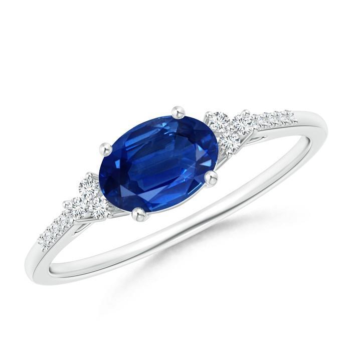 3,50 ct Krappenbesatz Saphir und Diamanten Jubiläumsring Weißgold - harrychadent.de