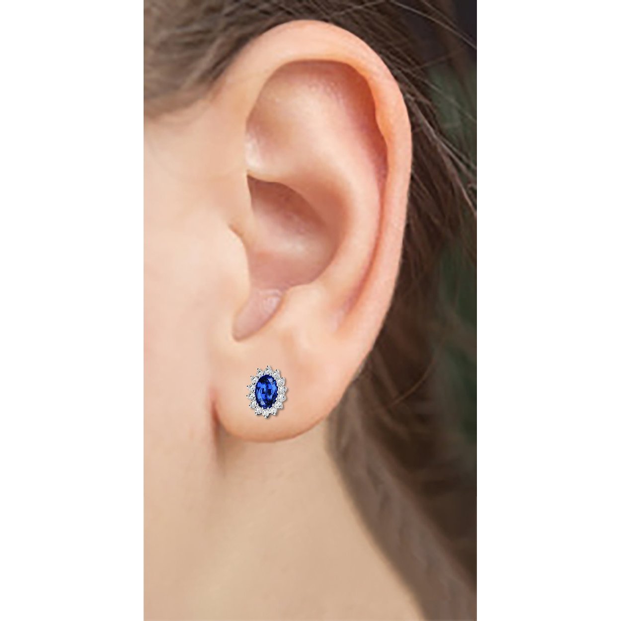 4,30 ct Sri Lanka Blue Saphir Diamanten Damen Ohrstecker - harrychadent.de
