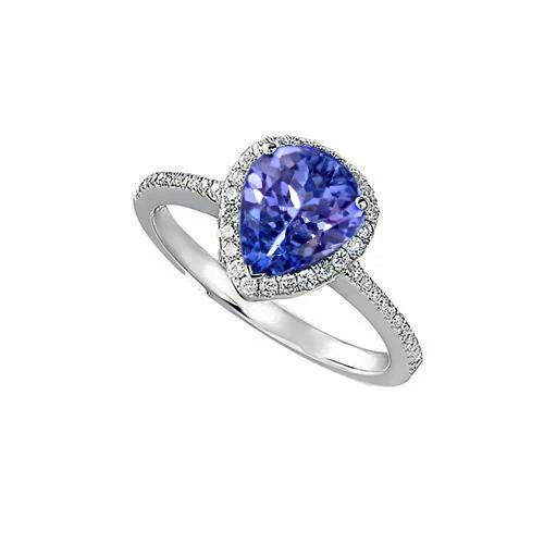 5,75 ct Solitär mit Akzent Tansanit mit Diamanten Ring Gold - harrychadent.de
