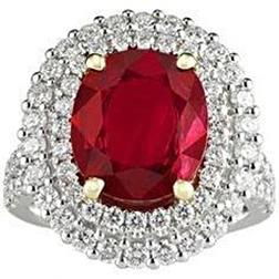 6 Karat Roter Rubin Mit Diamanten Ring Krappenset Gold 14K - harrychadent.de