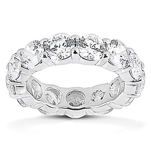 6.50 Karat Aus der Erde Abgebauter Natürlicher Diamanten Ewigkeit Ehering Band Gold