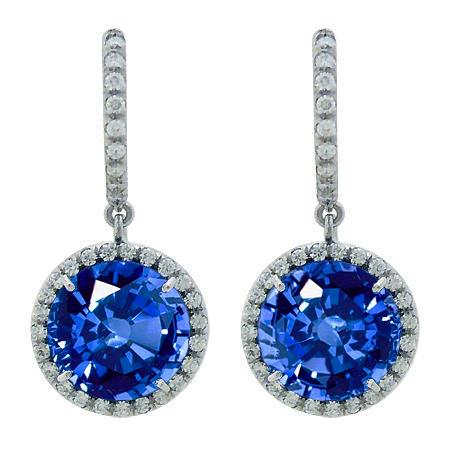 6.50 Karat Smaragd und Diamant Ohrringe Weißgold 14K - harrychadent.de