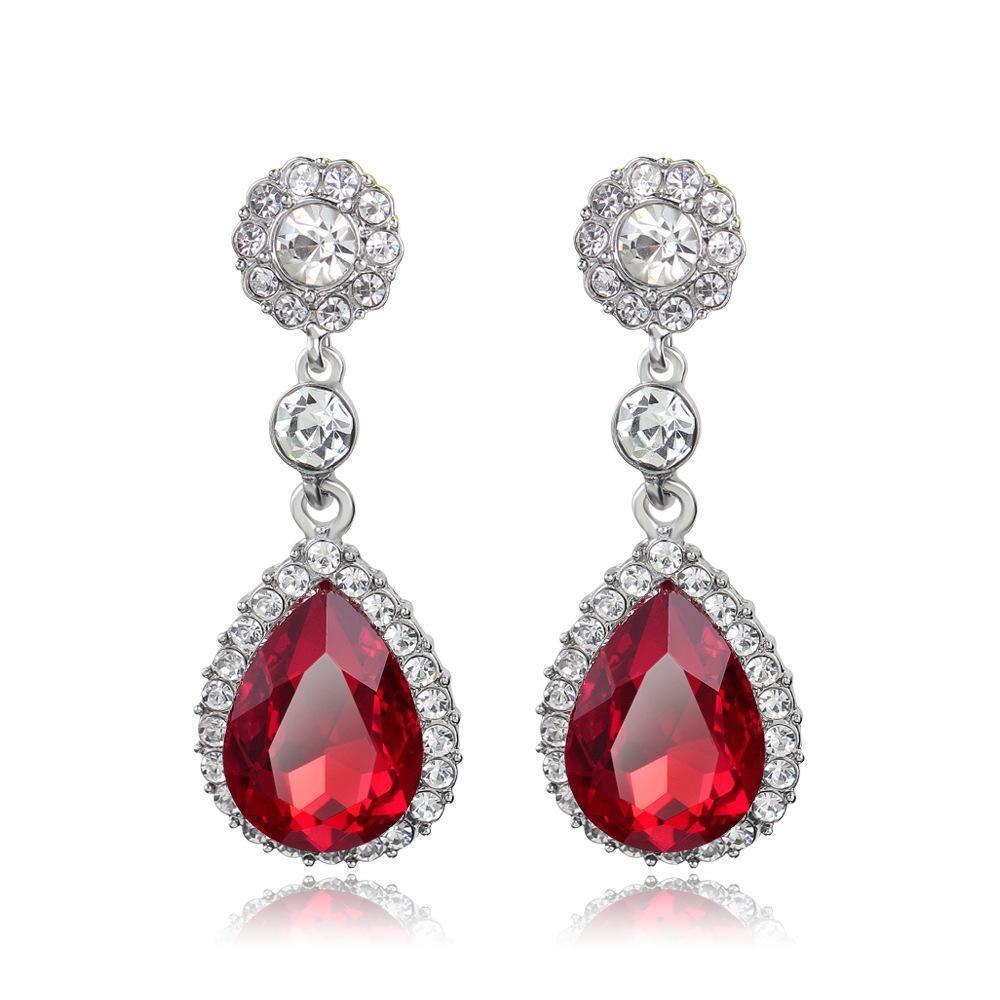 8.62 ct Red Ruby And Diamants Lady Ohrhänger Weißgold 14K - harrychadent.de