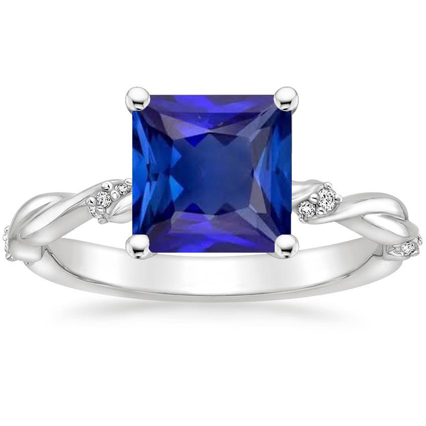 Blauer Saphir-Solitärring mit kleinen Diamantakzenten 5,50 Karat - harrychadent.de