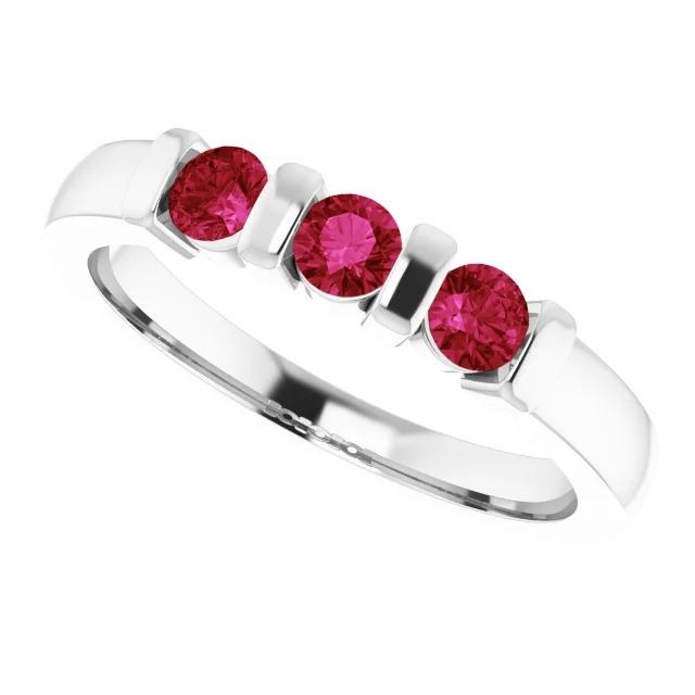 Burma Rubinring mit drei Steinen 0,90 Karat Barfassung Schmuck Neu - harrychadent.de