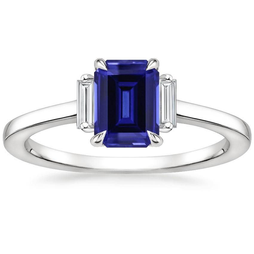 Ceylon Blue Sapphire Diamant 3 Stone Ring 2,50 Karat Krappenset - harrychadent.de
