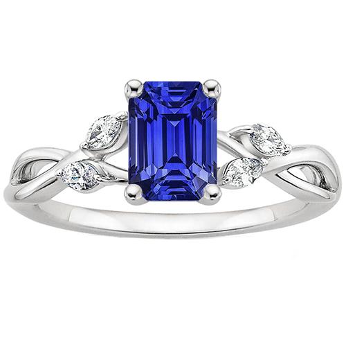 Ceylon Saphir Jubiläumsring mit Marquise Diamanten 4 Karat - harrychadent.de