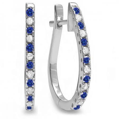 Creolen mit 2,60 ct Ceylon-Saphir und Diamant - harrychadent.de