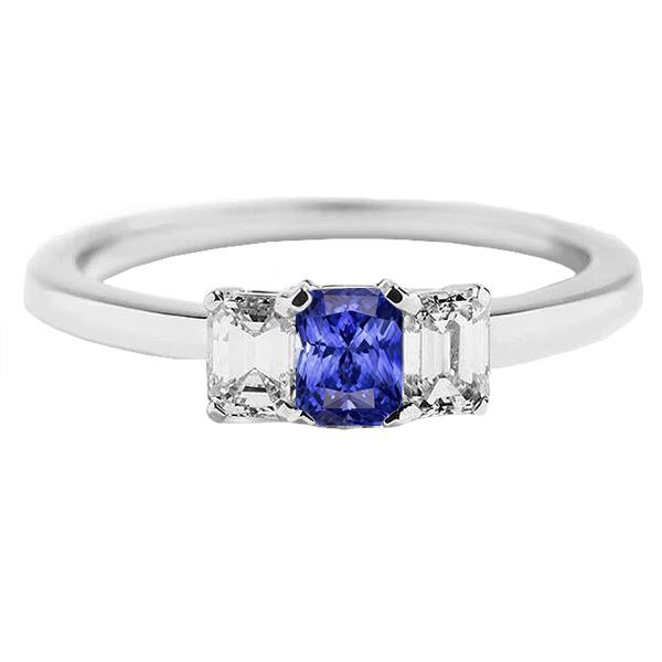 Damen Diamant Jubiläumsring Radiant Cut Ceylon Saphir 1,50 Karat - harrychadent.de