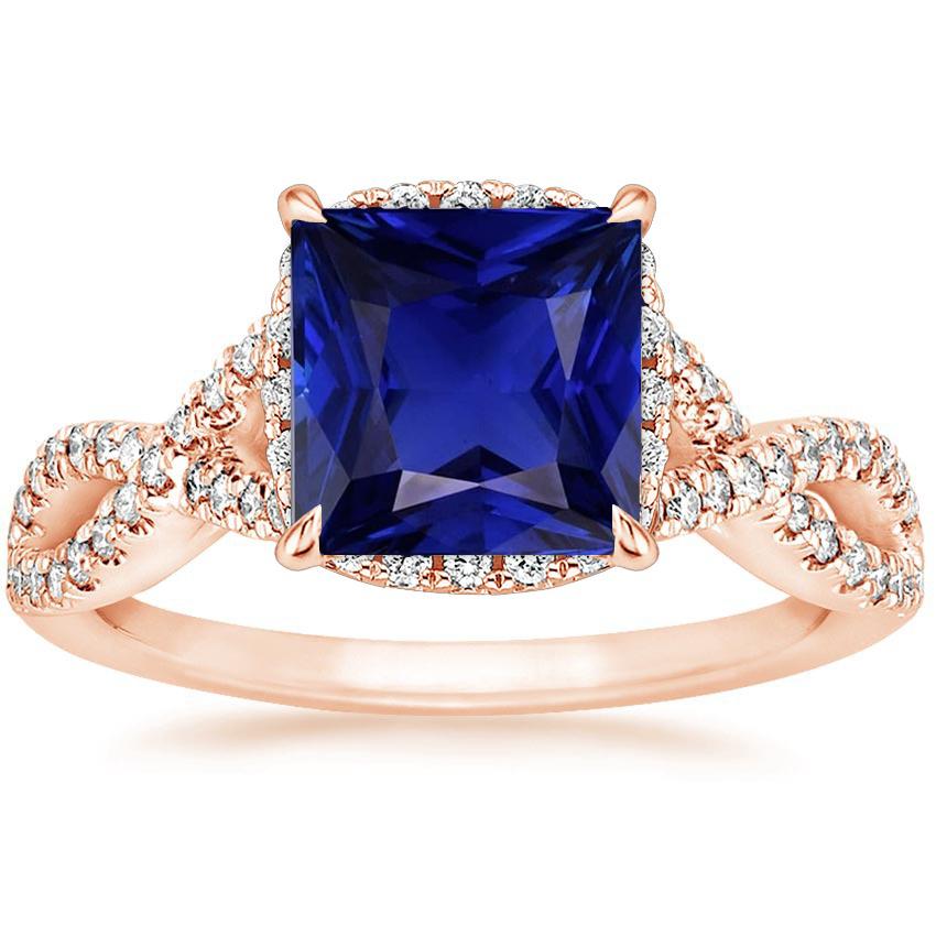 Damen Diamantring Prinzessin Ceylon Saphir mit Akzenten 6,25 Karat - harrychadent.de