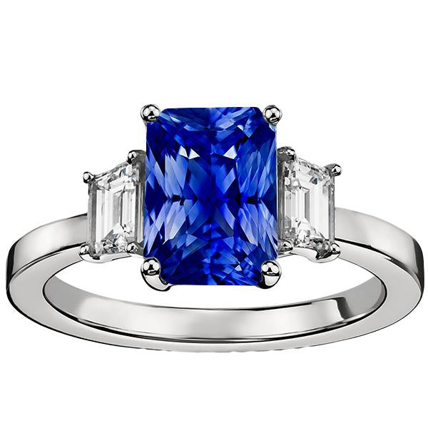 Damen Gold Edelstein Ring Smaragd Diamant Ceylon Saphir 3,50 Karat - harrychadent.de