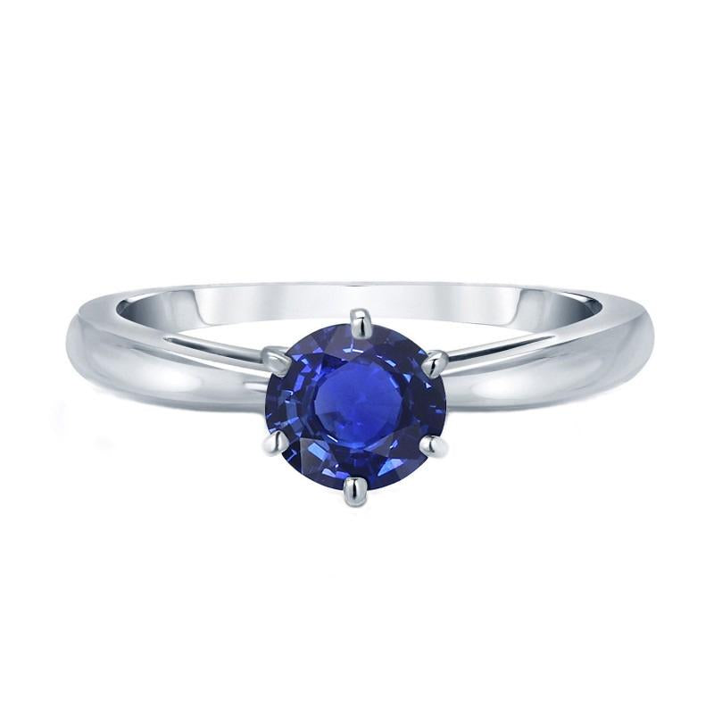 Damen Goldring Blauer Saphir Solitär 1,50 Karat Pinched Shank - harrychadent.de