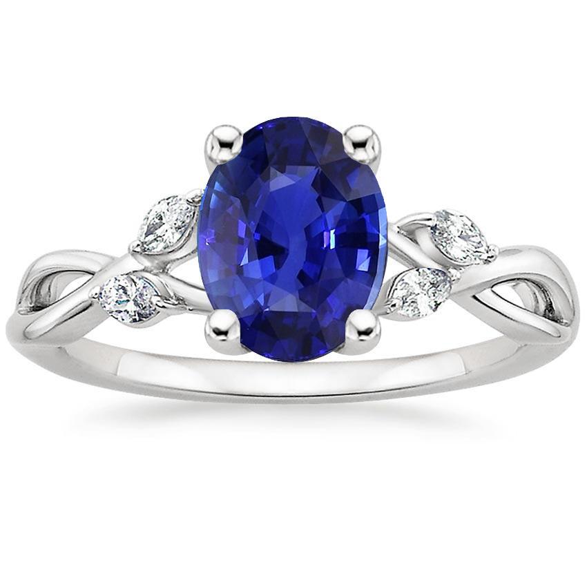 Damen Jubiläumsring Blauer Saphir & Marquise Akzente 2.50 Karat - harrychadent.de