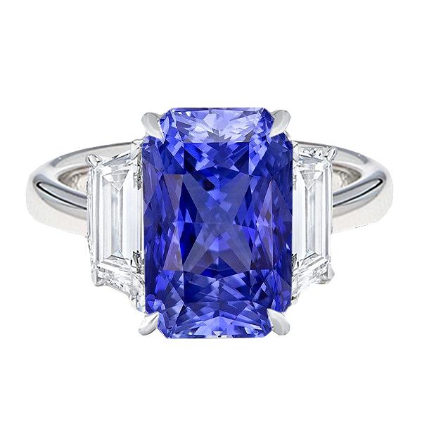 Damen Jubiläumsring Smaragd Diamanten Gold Blauer Saphir 5.50 Karat - harrychadent.de