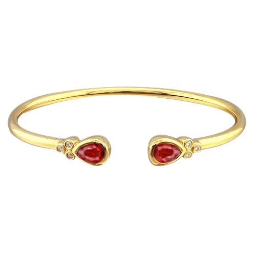 Damen Rubin Diamant Armreif 2.30 Karat Gelbgold 14K - harrychadent.de