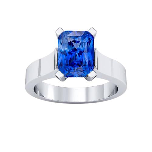 Damen Solitaire Edelstein Blauer Saphir Ring Tension Style 1.50 Karat - harrychadent.de