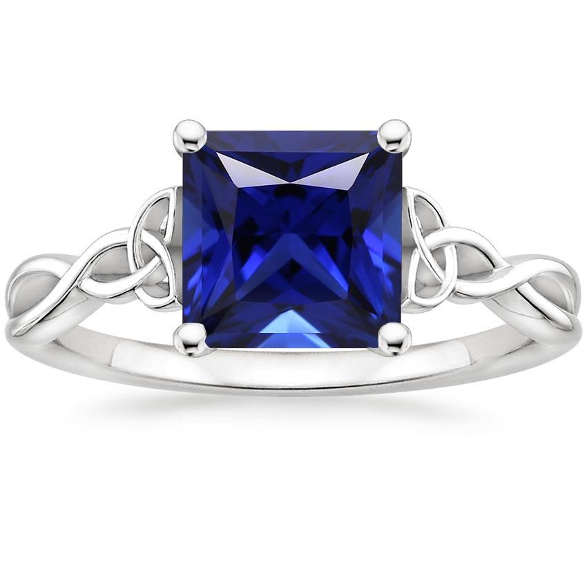 Damen Solitärring Blauer Saphir 5 Karat Princess Cut - harrychadent.de