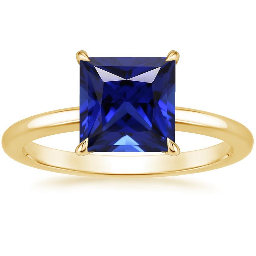 Damen Solitärring Prinzessin Sri Lanka Saphir Gelbgold 5 Karat - harrychadent.de
