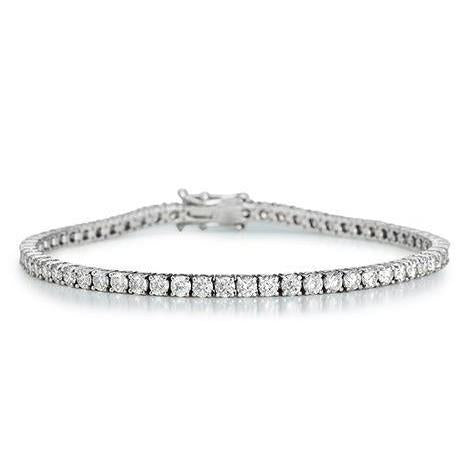 Damen Tennisarmband 6,60 Karat Diamanten im Rundschliff Weißgold 14K - harrychadent.de