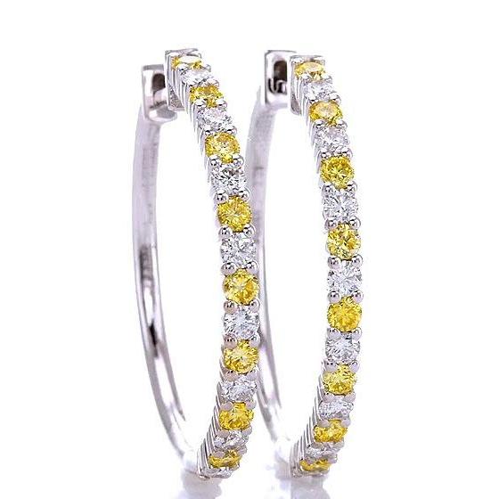 Diamant Creolen 4,80 Karat Gelbe Saphire Schmuck - harrychadent.de