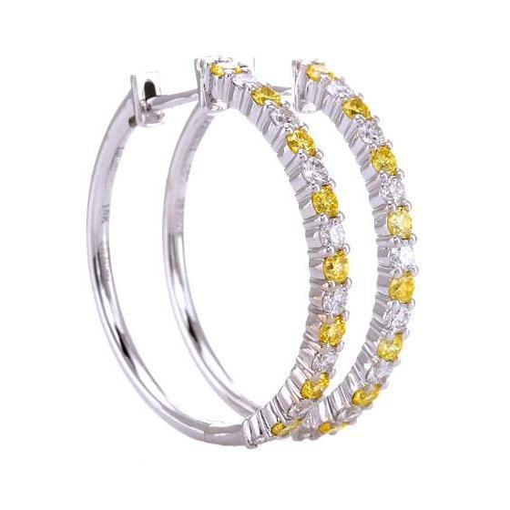 Diamant Creolen 4,80 Karat Gelbe Saphire Schmuck - harrychadent.de