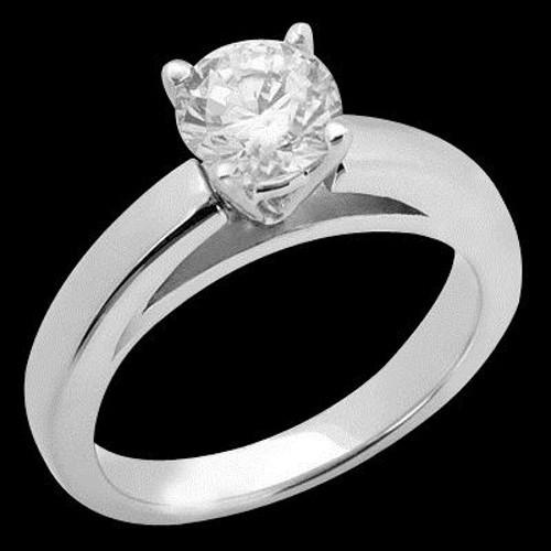 Aus der Erde Abgebauter Natürlicher Diamant-Damen-Solitär-Verlobungsring 1,01 ct. Weißes Gold